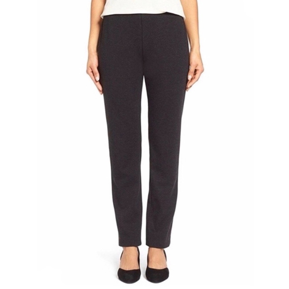 Eileen Fisher charcoal organic ponte knit pant